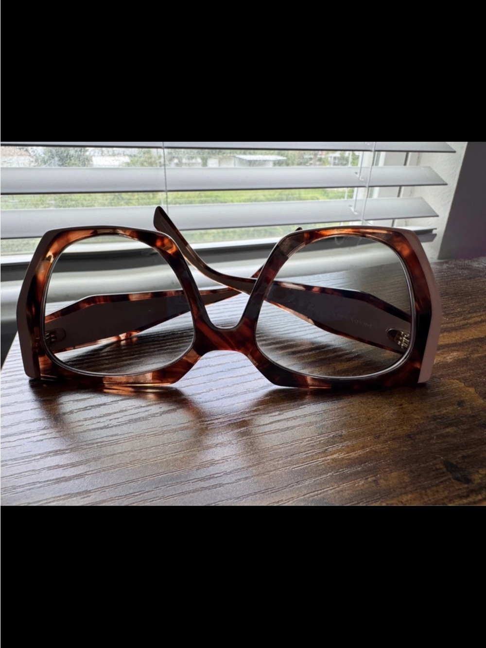 Prada Women’s Tortoiseshell Frame with Pink Temples Sunglasses - Picture 8 of 13